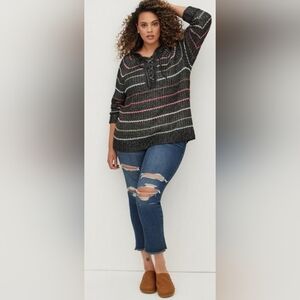 Torrid Chunky Pullover Hooded Raglan Sweater, BNWT, Size 1X